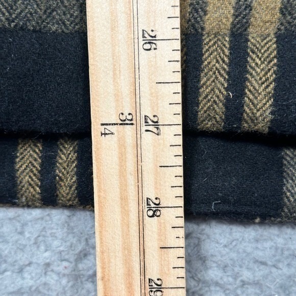 Jenni Kayne Farmhouse Plaid Jacket Women XS Black Yellow Wool Blend Quilted Coat - Picture 12 of 16